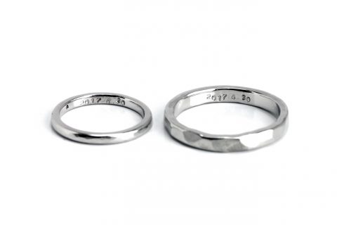 手造り結婚指輪ディティーク刻印記念日